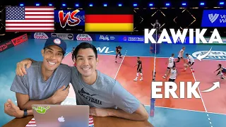 Shoji Brothers React to USA vs. Germany 2021 FIVB VNL