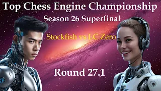 LC Zero 0.31-dag-5350a2e vs Stockfish dev-20240513 | TCEC Season 26 Superfinal  | Round 27.1