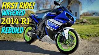 Rebuilding a WRECKED 2014 R1 (Pt. 7 Finished! Test Ride!)