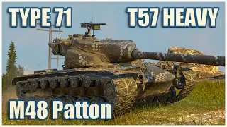 T57 Heavy, Type 71 & M48 Patton • WoT Blitz Gameplay