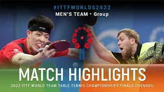 Highlights | Denis Zholudev (KAZ) vs Dang Qiu (GER) | MT Grps | #ITTFWorlds2022
