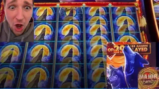 Major Bonus after hitting Mega Jackpot on Wolf Run Eclipse