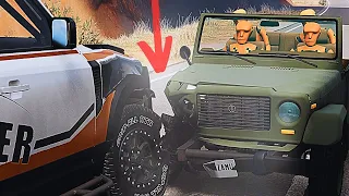 Realistic Car Crash with Dummies: Wait for this Jeep!