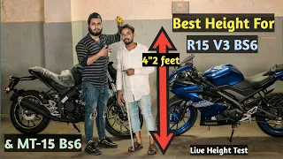 Minimum Height For  Yamaha R15 V3 BS6 & MT-15 BS6 | Must Watch Before You Buy | All Doubts Clear