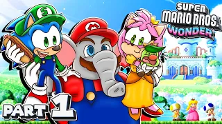 🍄 Sonic & Amy Play "Super Mario Bros. Wonder" (PART 1)