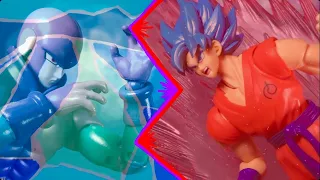 Goku SSJ Blue Kaioken x10 VS Hit (DBZ Stop-Motion) (DBS Episode 39)