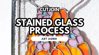 Make a Stained Glass Panel with Me | stained Glass Art Studio ASMR