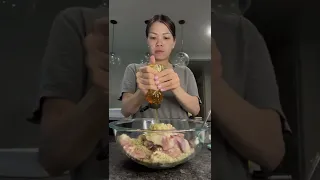 Making Vietnamese lemongrass chicken