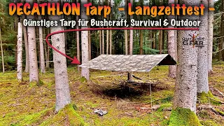 Decathlon Tarp Solognac  Bushcraft & Outdoor  Camouflage - Langzeittest -