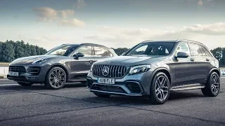 Mercedes-AMG GLC 63 vs Porsche Macan PP | Top Gear: Drag Races