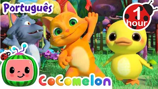 A dança dos animais | 1 HORA DE COCOMELON | Moonbug Kids | Músicas Infantis em Português