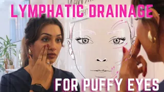At Home Lymphatic Drainage Massage | Under Eye Bags Disappear in Minutes| Puffy Eyes GONE