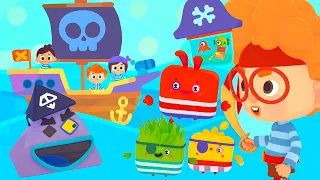 Cutie Cubies 🎲 Cubo-Pirates 🚢  All Episodes collection 05-15 🌈 Moolt Kids Toons