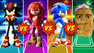 Shadow VS Knuckles VS Sonic VS Gegagedigedagedago | Tiles Hop EDM Rush