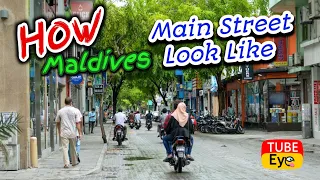 Travel Street - Malé island main street walk 2023🌴 (Maldives Vlogs - 04)