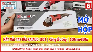 Mở hộp máy mài tay dài Kainuo 1002 100mm-860w | Công tắc bóp