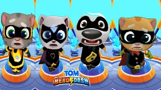 TALKING TOM HERO DASH -- BLACK LEGENDARY HERO CHARACTER BOSS FIGHT SAVE ALL HERO CLASSIC RUN