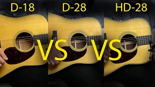 Martin Dread Throwdown : Martin D18 vs D28 vs HD28 :