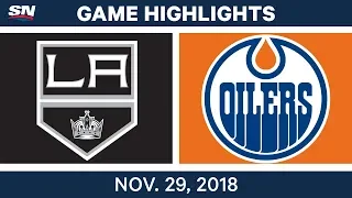 NHL Highlights | Kings vs. Oilers - Nov 29, 2018