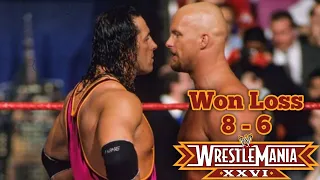 All Of Bret Hart WrestleMania Win & Loss (Scrapped Video)