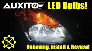 AUXITO - H11 Headlight LED bulb Upgrade! (Side-by-Side Comparison)