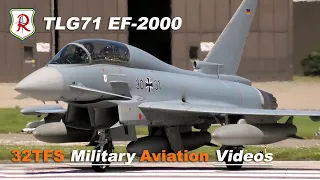 [4K] German AF Eurofighter EF-2000 Typhoon takeoffs at Wittmundhafen AB (ETNT)