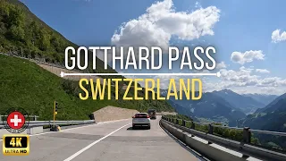 Gotthard Pass - Göschenen - Airolo - Switzerland - Driving Tour 4K