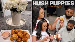 HOMEMADE SHRIMP HUSHPUPPIES | Cooking with the Springers, EP. 6 | ShaniceAlisha .