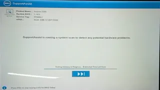 supportassist is running a system scan to detect any potential hardware problem.