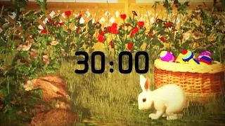 30 MINUTE TIMER:  CUTE EASTER BUNNY TIMER with MUSIC