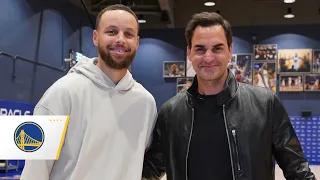 Tennis Icon Roger Federer Visits the Golden State Warriors