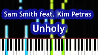 Sam Smith -  Unholy  feat. Kim Petras (Tik Tok) Piano Tutorial