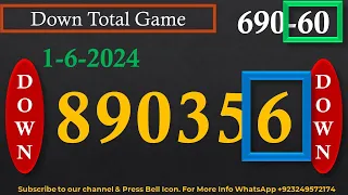 Thai Lottery Down Total Game | Thai Lottery Result Today | 6 Digit Update 1-6-2024