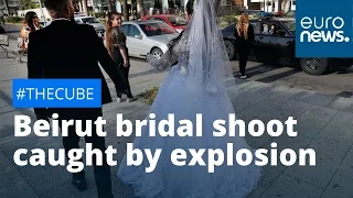 Beirut bridal shoot caught by explosion | #TheCube