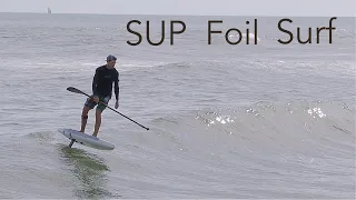 Peaceful SUP Foil Surfing | empty lineup