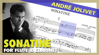 🎼André JOLIVET - Sonatine for FLUTE and CLARINET - (Sheet Music Scrolling)