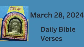 March 28 Daily Bible Verses, Verse of the day, todays verse 2024