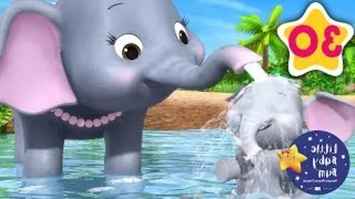 5 Elephants Having A Wash | +30 Minutes of Nursery Rhymes | Learn With LBB | #howtobaby songs,kids