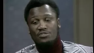 Joe Frazier talks about his cut lip & George Foreman