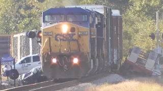 [3i] CSX Train Q616-13 Crashes into Truck with Trailer in Statham, GA, 10/13/2016 ©mbmars01