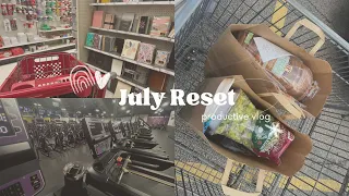 Beginning of July reset! |productive vlog | cleaning, setting goals, shopping, meal prep