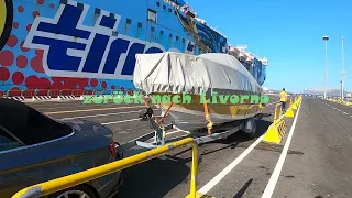 Fähre nach Sardinien mit Auto, Boot und Hund - Moby Lines / Tirrenia von Livorno - Olbia und zurück