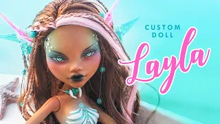 Winx! Dark Layla/Aisha • Halloween Collab • Monster High Custom Doll Tutorial