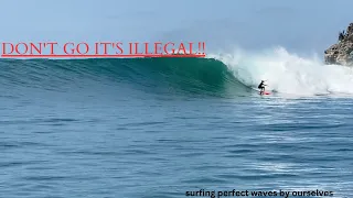 Surfing Off Limits Mexican Wave