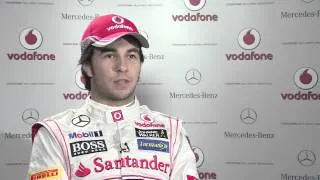 Sergio Perez interview at McLaren MP4-28 launch
