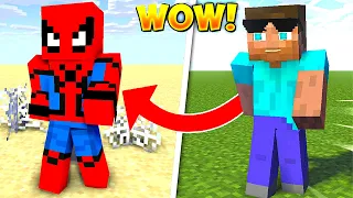 Minecraft But I can CUSTOM SHAPESHIFT into SUPER HEROES ..😱😱