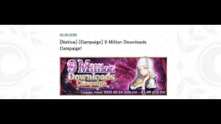 FGO NA 9 Million Download Campaign Information