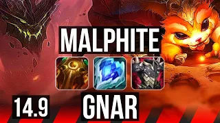 MALPHITE vs GNAR (TOP) | 6 solo kills, 9/3/10 | BR Master | 14.9