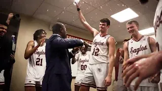 BC's locker room celly was ELECTRIC after knocking off No. 6 UVA (via Boston College)