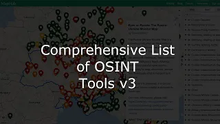 Comprehensive List of OSINT Tools v3